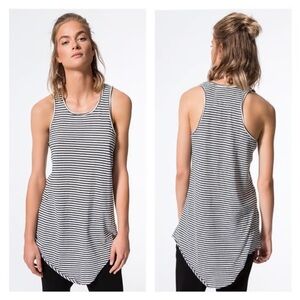 Frank & Eileen Brown and White Striped Tee Lab Tank Top